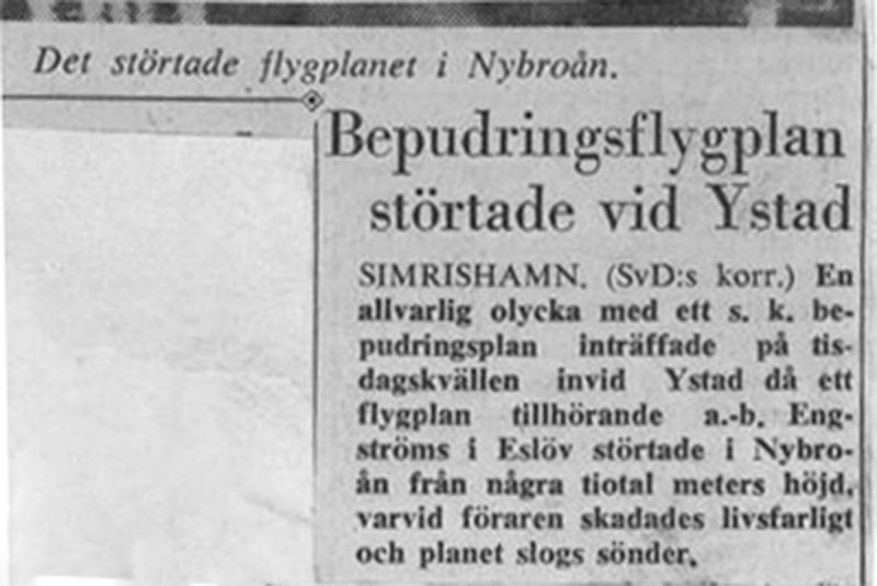 Tidningsklipp ur SvD 1958-07-03 då fotot ovan var publicerat.