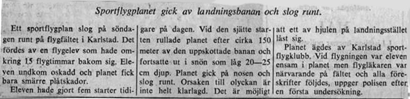 Tdningsklipp ur SvD 1962-12-31