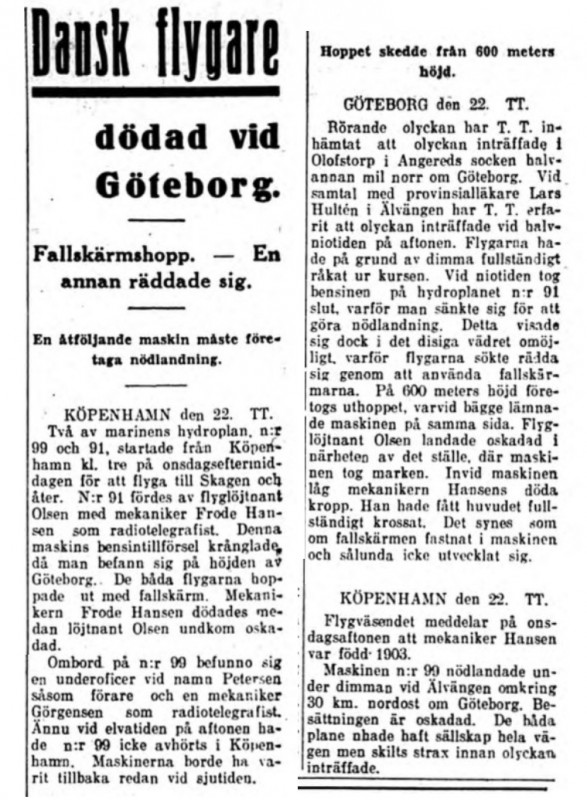 Tidningsklipp ur Hallandsposten den 24 november 1933
