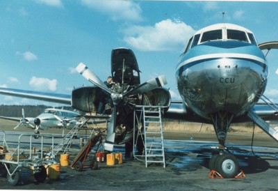 Cylinderbyte på SE-CCU i Karlstad, foto Tore Ardell ca 1970