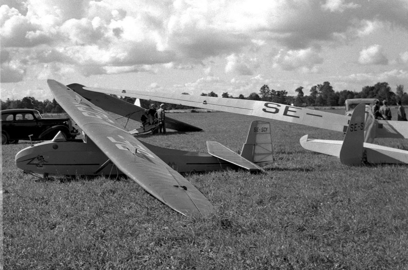 SE-SCY på Vinninga / Sävare, Lidköping 1953. Foto: Thorsten Fridlizius