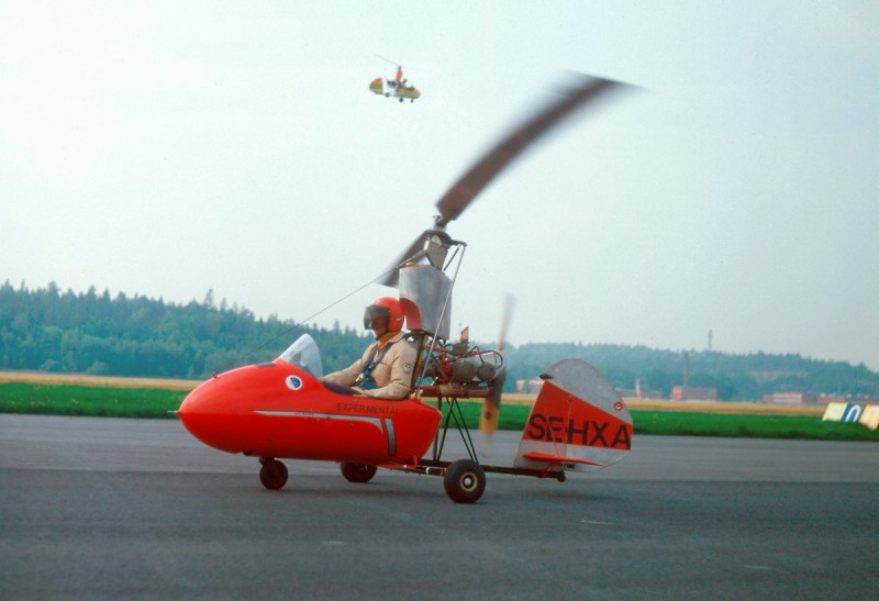 SE-HXA, plats och datum ej känt, troligen omkring 1980. Foto ur Freddy Stenboms donerade samling.