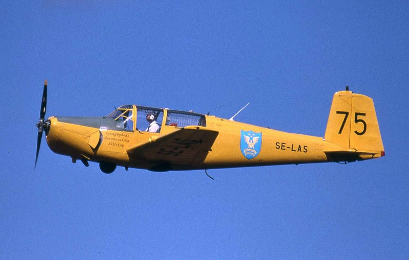 SE-LAS vid flygdag i Halmstad 1994-08- 21. Foto: Hans Jörgen Fruensgaard