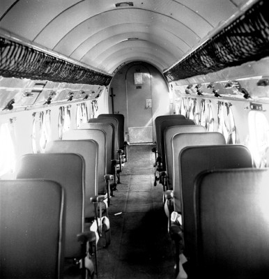 Passagerarkabinen i SE-BZE den 5 juli 1968