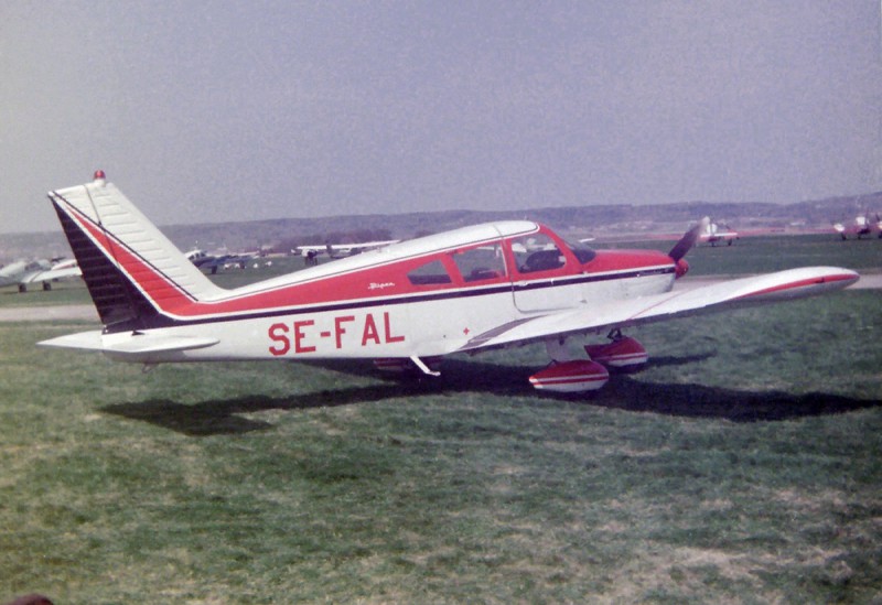 SE-FAL, sannolikt på F 10 Ängelholm vid 3:e Internationella flygutställningen. Foto: Ingmar Hedblom