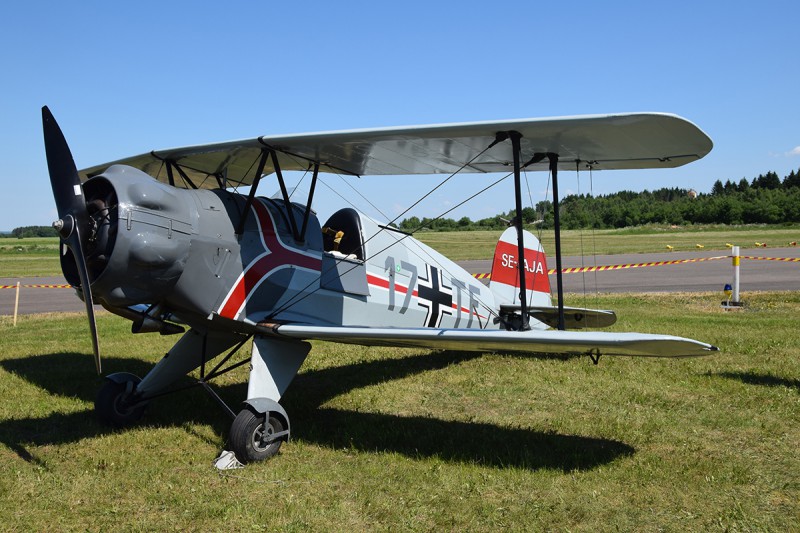 SE-AJA på ESGK Falköping vid EAA Fly-in den 2 juni 2018. Foto: Sven-Erik Jönsson