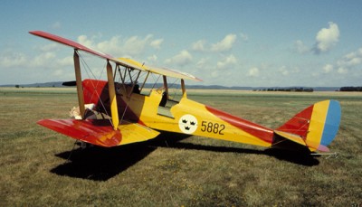 SE-COY som USA-registrerad N85882, fotograferad i Halmstad <br />den 3 aug 1986. Foto: Sven-Erik Jönsson