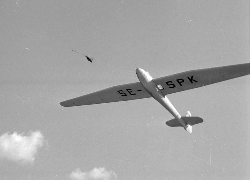 SE-SPK vinschas upp från Vinninga / Sävare, Lidköping 1953. Foto via Thorsten Fridlizius.