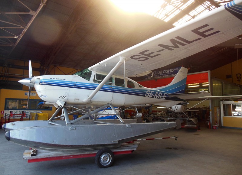 SE-MLE i Aero Club di Como's hangar 2019-08-30. Foto: Giorgio Rizzi