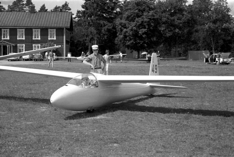 TGI på Kronobergshed juli 1972. Pilot Robert Danewid (foto U Sisins)