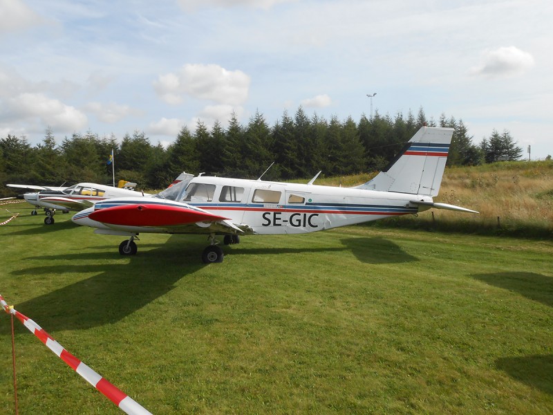 SE-GIC vid Stenbäcks Flygmuseum, Skurup, foto 2019. Strukturella skador efter haveriet på Sturup syns på flygkroppen. <br />Foto: Mats Averkvist.