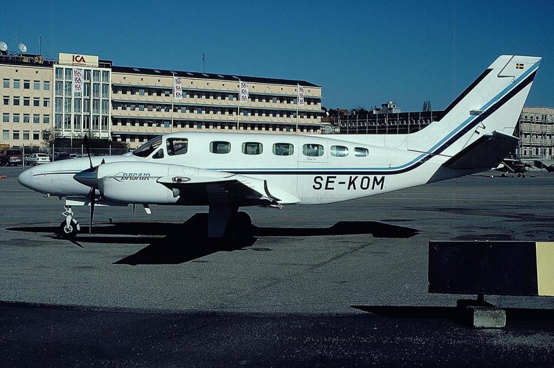 SE-KOM på Bromma 1990-03-30. Foto: Hans Wallin via Tor Johnsson.