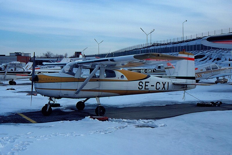 SE-CXI på Bromma ca 1982. Foto: Tor Johnsson