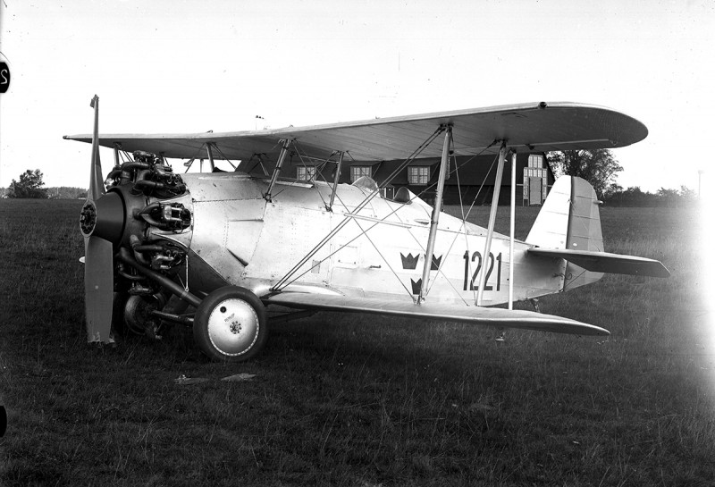 J 6A SA-14 Jaktfalk II efter haveri den 8 september 1933.