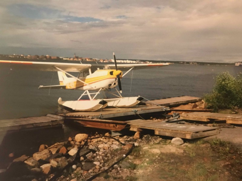 SE-KEV på sjöflygrampen i Granudden, Luleå. Fotot taget i mitten på 90-talet av undertecknad.