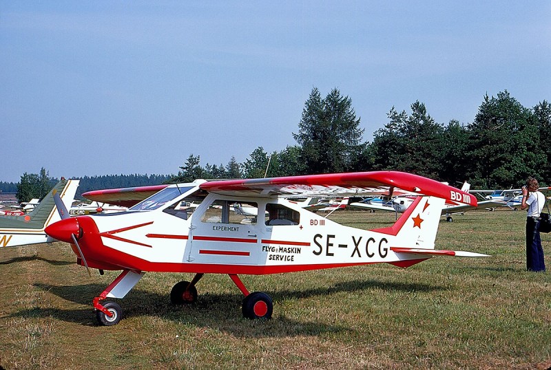 SE-XCG vid flygdag på Malmen 1976-08-29. Foto: Benny Karlsson