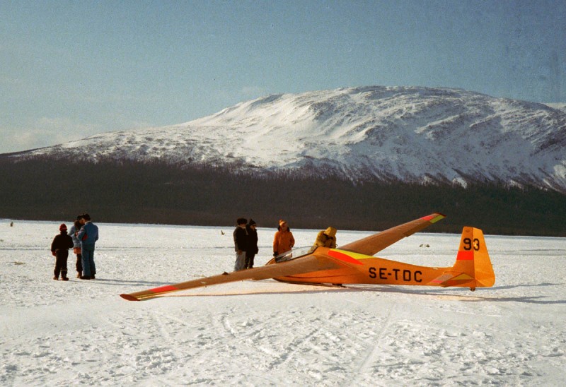 SE-TDC vid Ottsjölägret vintern 1979. Foto: Uldis Sisins