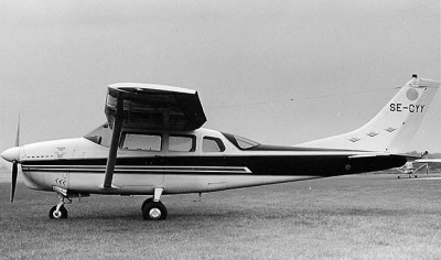 SE-CYY på Landskrona flygplats den 11 augusti 1967, foto: Lars E Lundin