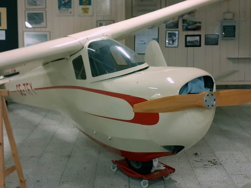 SE-TFY på Ållebergs Segelflygmuseum den 25 juli 2021. Foto: Lennart Berns.