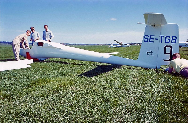 SE-TGB monteras på Eskilstuna Ekeby våren 1972. Foto: Thorsten Fridlizius.