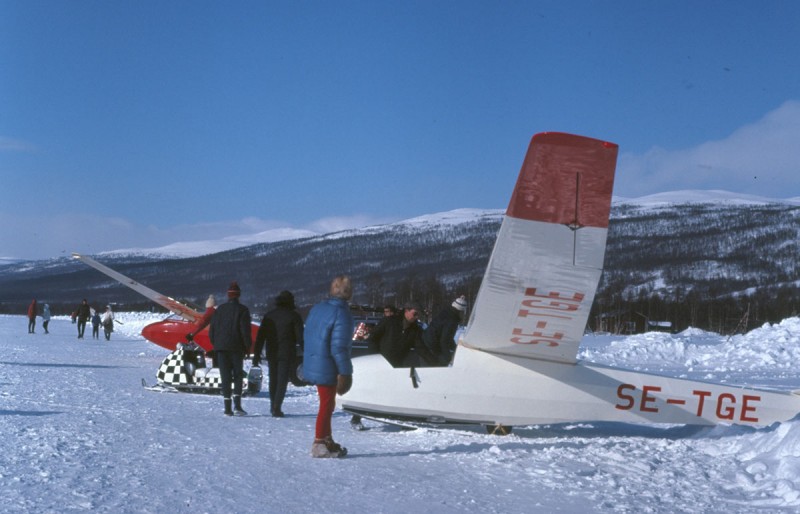 SE-TGE vid Hemavan, datum ej känt. Foto: Yngve Norrvi.