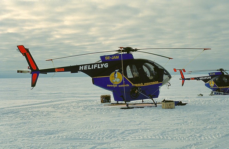 SE-JAM vid Dronning Maud Land, Antarktis den 1992-02-19. Foto ur Sven Stridsbergs samling.