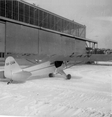 SE-CAN på Torslanda mitten 1950-talet. <br />Foto från Sture Fredriksson arkiv via Nils Olof Andersson