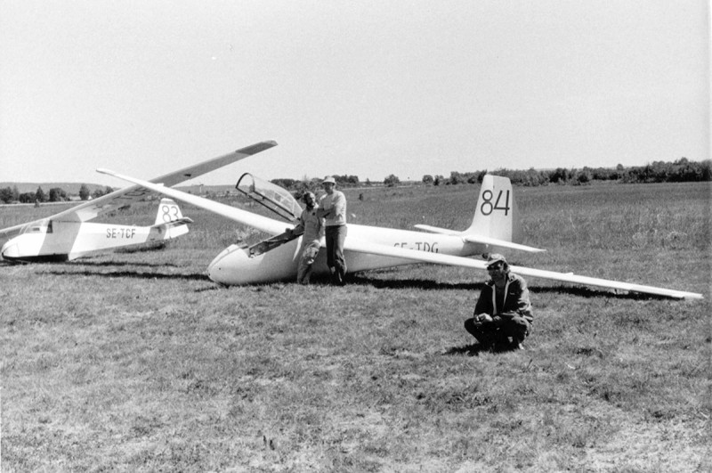 SE-TDG på Borlänge, Romehed flygplats, 1970-tal. Foto: Sören Jonsson via Alf Johansson, Paddal, Domsjö