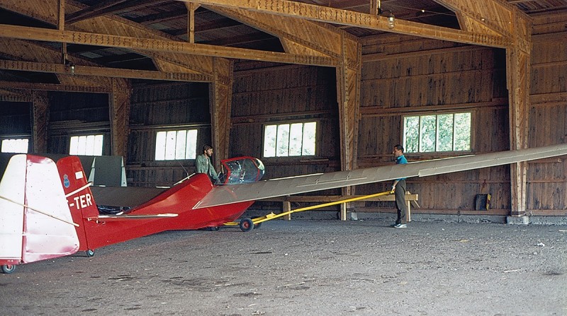 SE-TER i hangar på Ålleberg 1971. Foto: Uldis Sisins