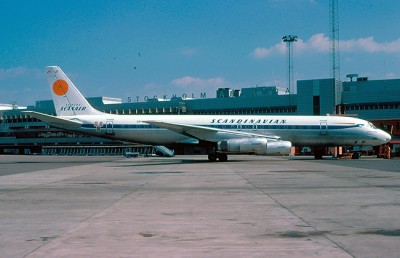 SE-DBG på Arlanda den 31 juli 1978 med Scanairmålning på fenan