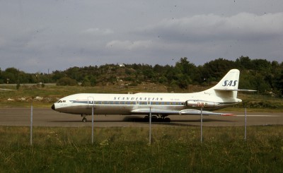 SE-DAA på Torslanda sommaren 1974, vänder här på bana 14.<br />Foto: Sören Hörlyk