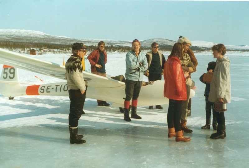 SE-TIO vid Paittasjärvi, (Kebnekajse) i april 1971. Foto ur Sture Jerstedts samling.