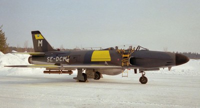 SE-DCM på Vidselbasen den 26 mars 1984. Foto: Rune Malmberg