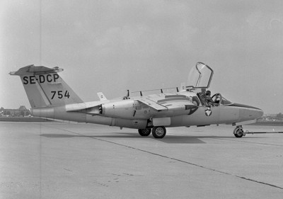 SE-DCP på Le Bourget, Paris i juni 1970. <br />Foto ur Lars Soldéus samling