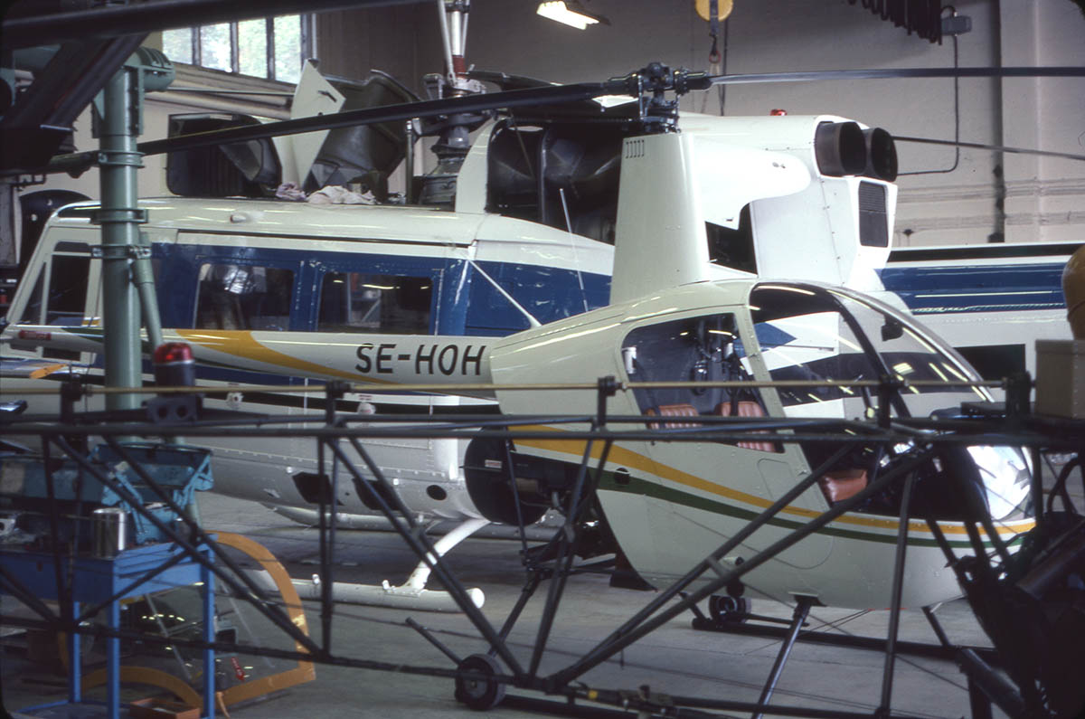 SE-HOH i hangar på Barkarby 1981-09-15.  Foto: Hans Wallin.