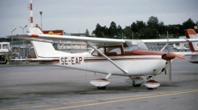 SE-EAP på Bromma, aug 1984, foto: Freddy Stenbom