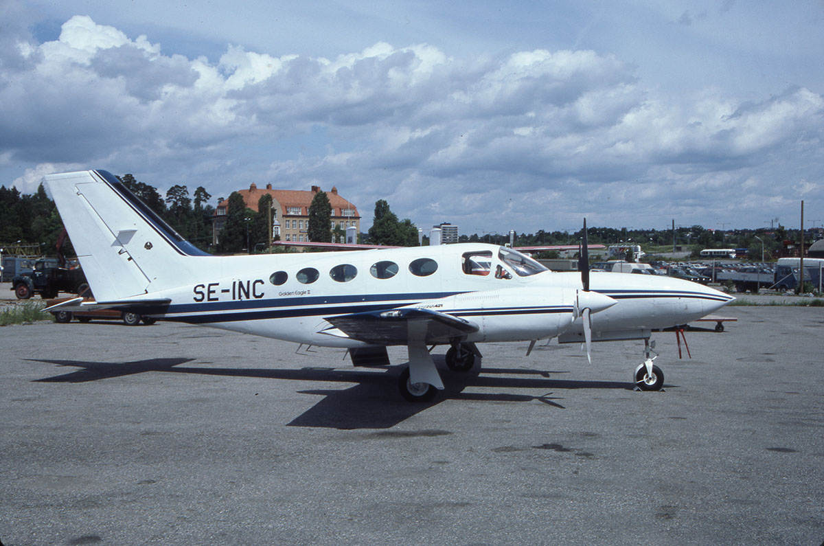 SE-INC på Bromma, troligen september 1984. Foto: Tor Johnsson.