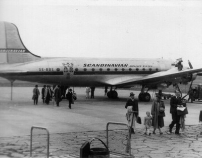 SE-BBE &quot;Svavar Viking&quot; i SAS:s färger. Foto via Nils Olof Andersson och Håkan Andersson.