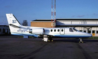 SE-DES på Ängelholms flygplats den 22 april 1989, foto Rolf Larsson