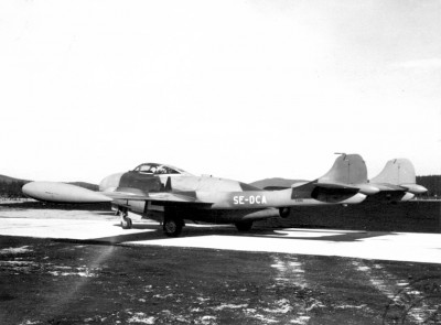 DeHavilland DH.112 Venom NF Mk.51 ... när den var SE-DCA (Riksarkivet)