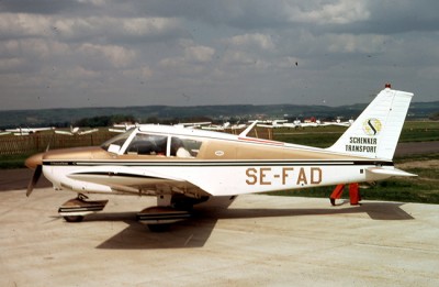 SE-FAD på F 10, Ängelholm vid flygdag 14 maj 1972.<br />Foto ur Freddy Stenboms donerade samling.