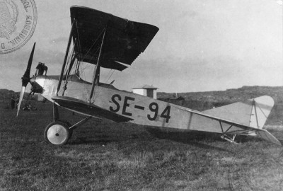 Albatros B.IIa med registrering SE-94 på Torslanda, blev senare SE-ACR