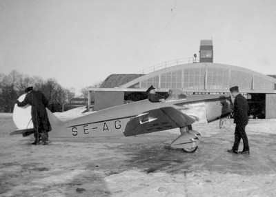 SE-AGP på Malmen 1937-1938. Foto: Evert Skirgård