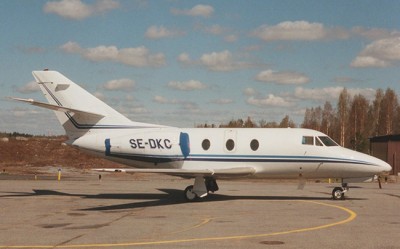 SE-DKC på Karlstad flygplats 1993. Foto: Sven-Erik Jönsson