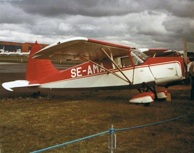 SE-AMA vid flygdag på Säve den 22 augusti 1981.<br />Foto: Nils-Olof Andersson