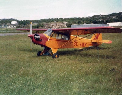 SE-AWK på Torslanda den 11 juni 1978. Torslanda användes <br />av småflyg ett knappt år efter stängningen 1977-10-03.<br />Foto: Nils-Olof Andersson