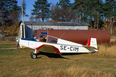 SE-CIM på Gävle Avans flygfält den 17 oktober 1970.<br />Foto: Leif Fredin