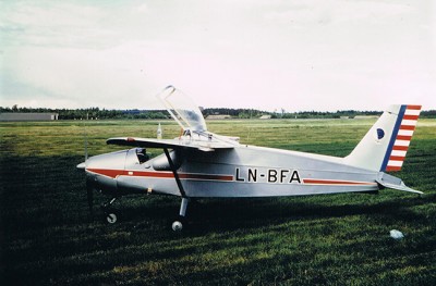 SE-EBS var norskregistrerad som LN-BFA från år 1963, blev åter svenskregistrerad 1980.<br />Foto: Sören Hörlyk