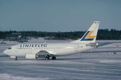 SE-DNF på Arlanda, troligen 1992. <br />Foto ur Freddy Stenboms donerade samling.