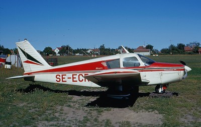 SE-ECR i Norrtälje 1970-08-02 efter ett landningshaveri den 1970-08-01.<br />Foto: Leif Fredin